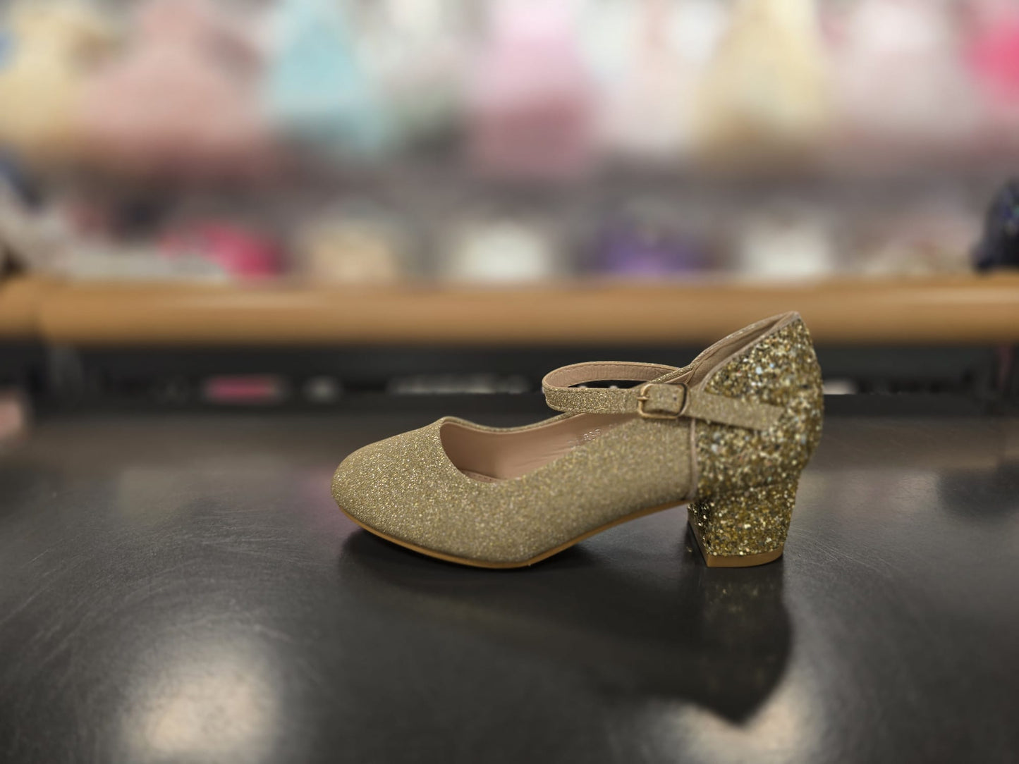 Glitter hakken - Wit, Silver & Goud