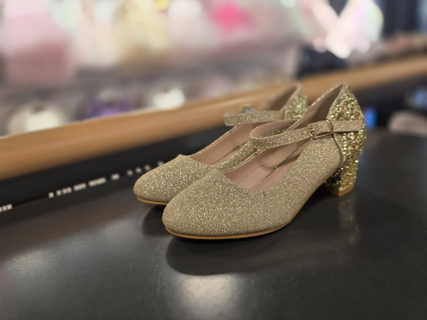 Glitter hakken - Wit, Silver & Goud