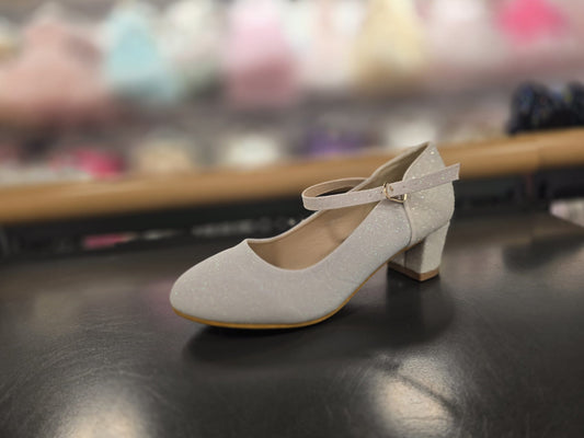 Glitter hakken - Wit, Silver & Goud