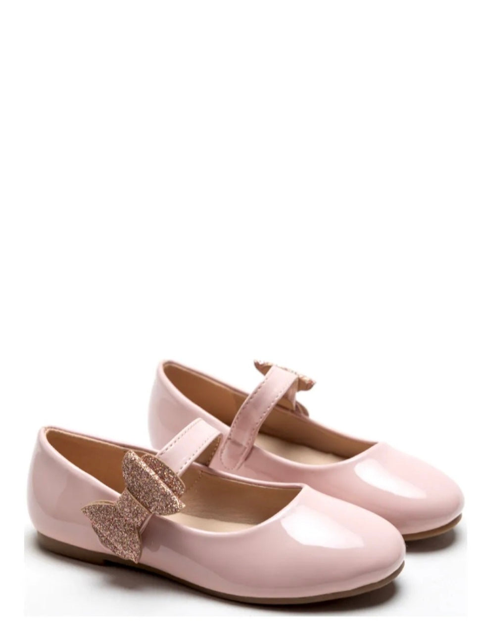 Lak Ballerina's met Strik - Zwart, Beige, Wit & Roze