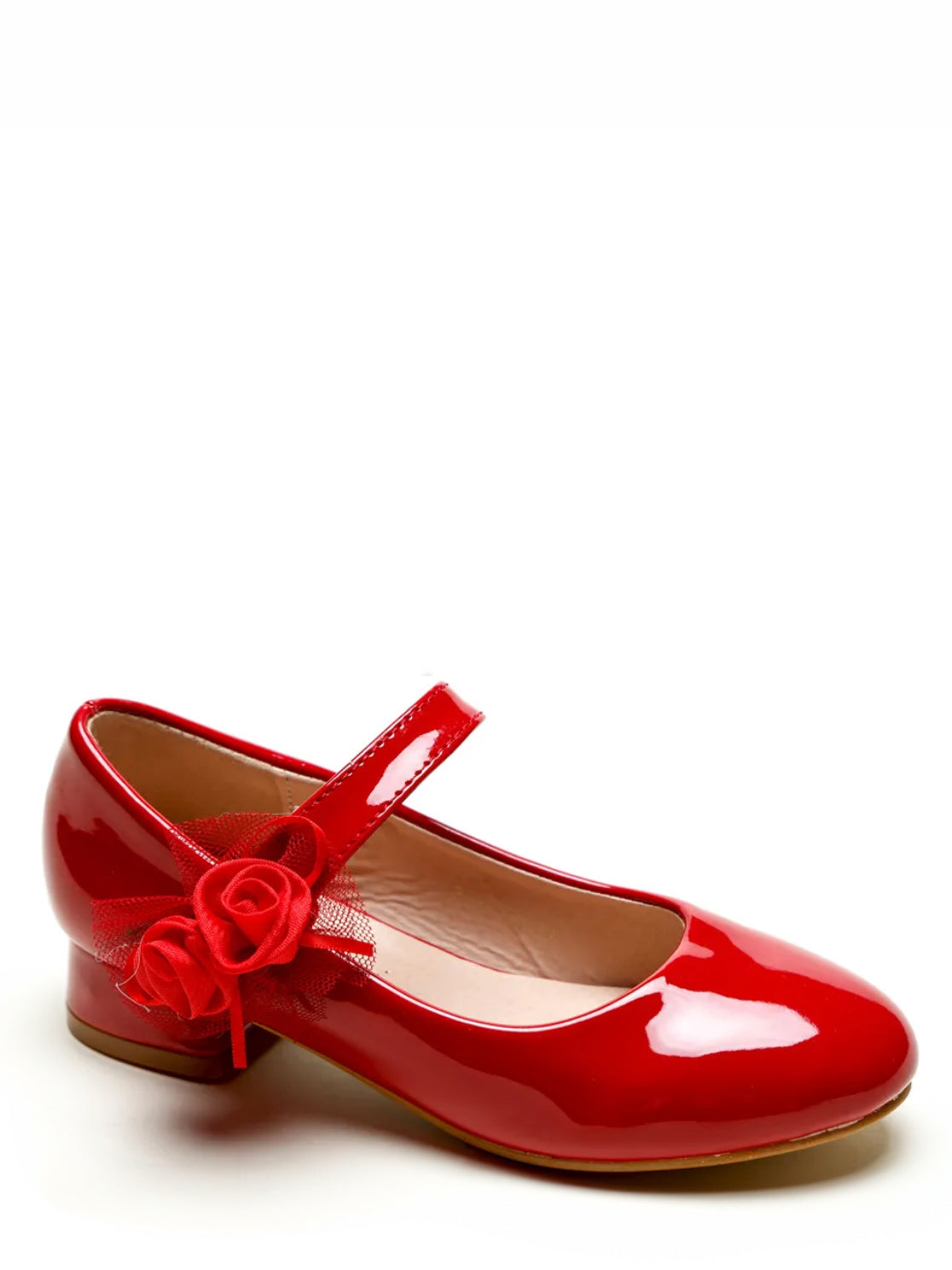 Lage Glanzende Hak - Roze, Rood, Wit & Zwart
