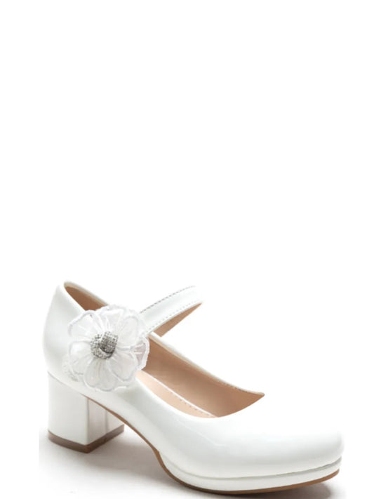 Hoge Glanzende Hak - Wit