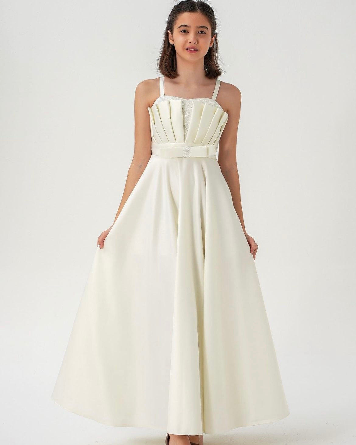 Elegante Lange Jurk met Luxe Korsetdetail