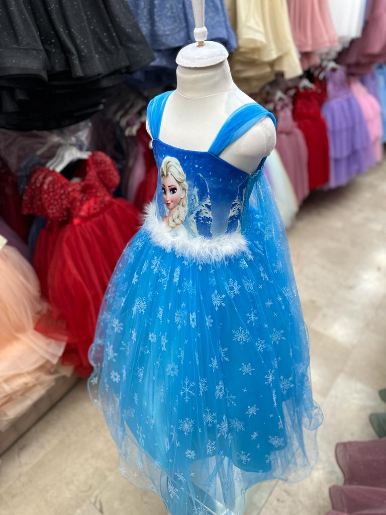 Magische Elsa-Frozen Hoepeljurk met Luxe Details