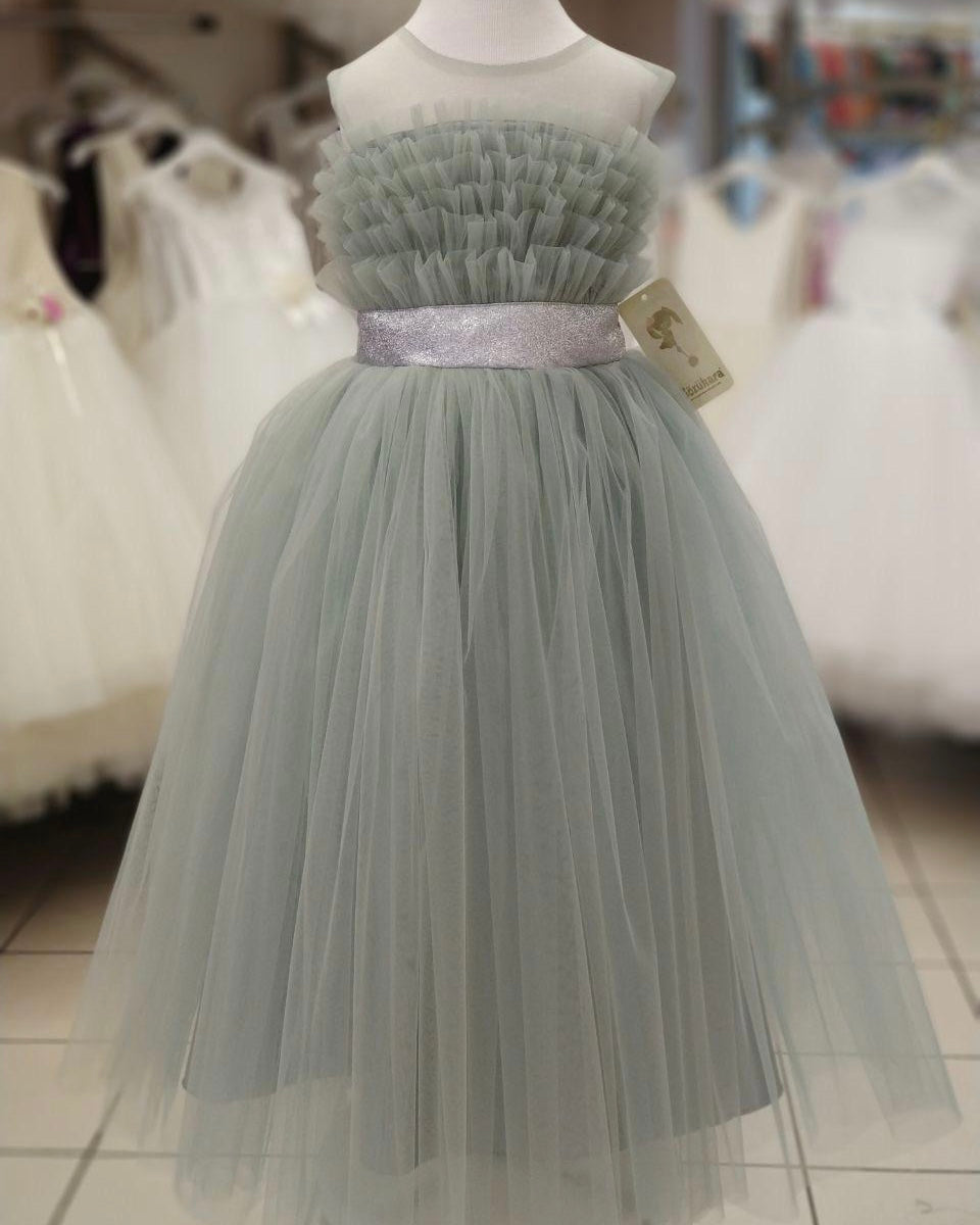 Betoverende Tule Jurk met Glitterriem