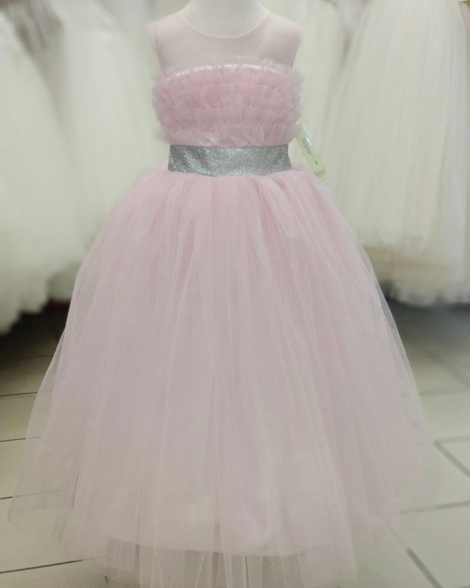 Betoverende Tule Jurk met Glitterriem