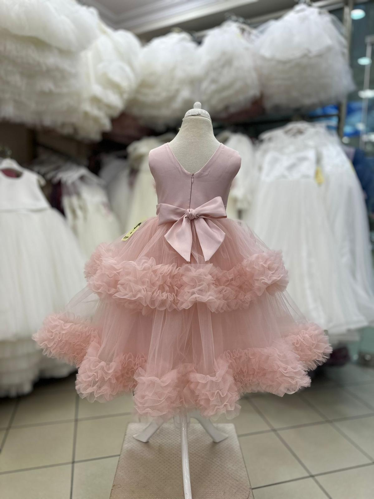 Jurk Luna - Wit & Oud Roze