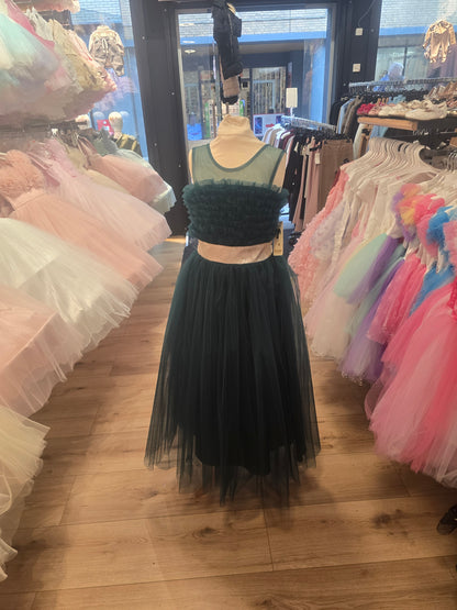 Betoverende Tule Jurk met Goudenglitterriem