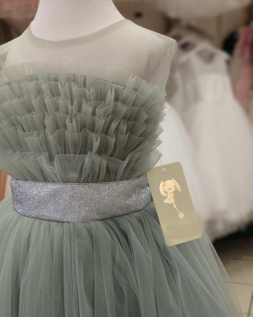 Betoverende Tule Jurk met Glitterriem
