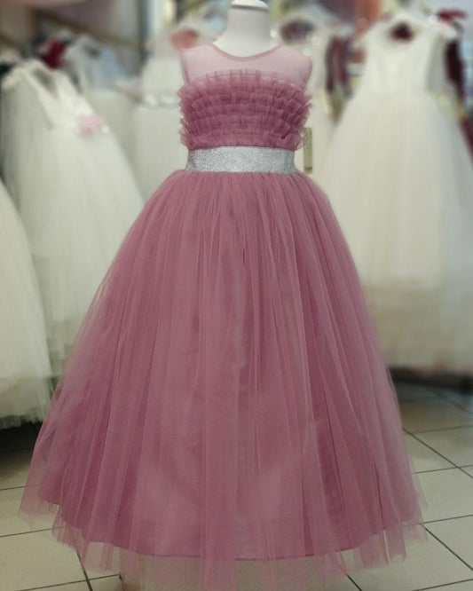 Betoverende Tule Jurk met Glitterriem