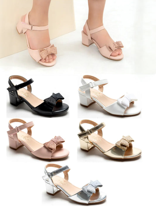 Open Hak met Strik - Zwart, Roze, Goud & Wit