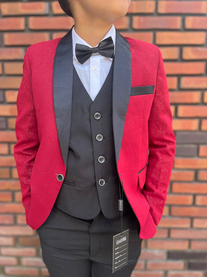 Kostuum Red Prestige | Rood met Glitter