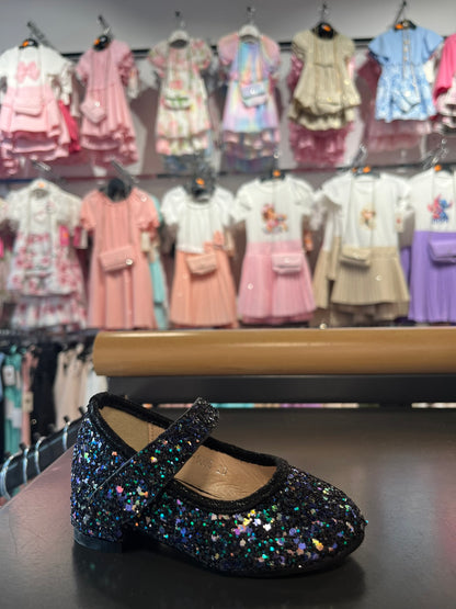 Glitter Hakken - Zwart en Goud