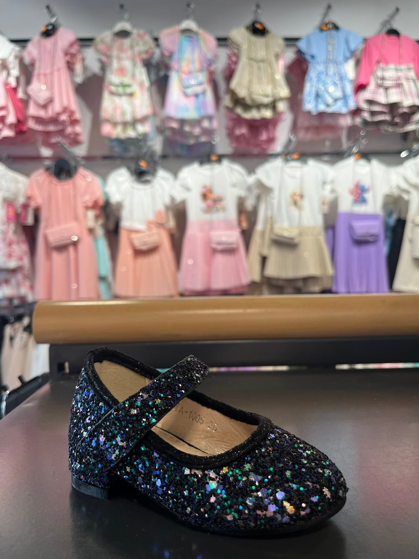 Glitter Hakken - Zwart en Goud