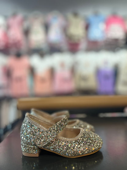 Glitter Hakken - Zwart en Goud